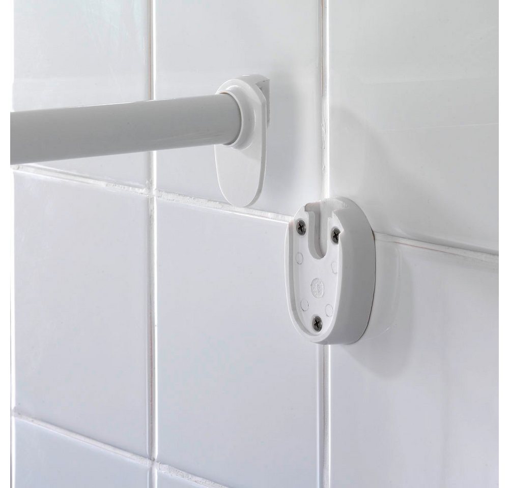 WENKO Bogenstange Rundduschstange Chrom, Fixmaß, Aluminium – Bild 2 von 4