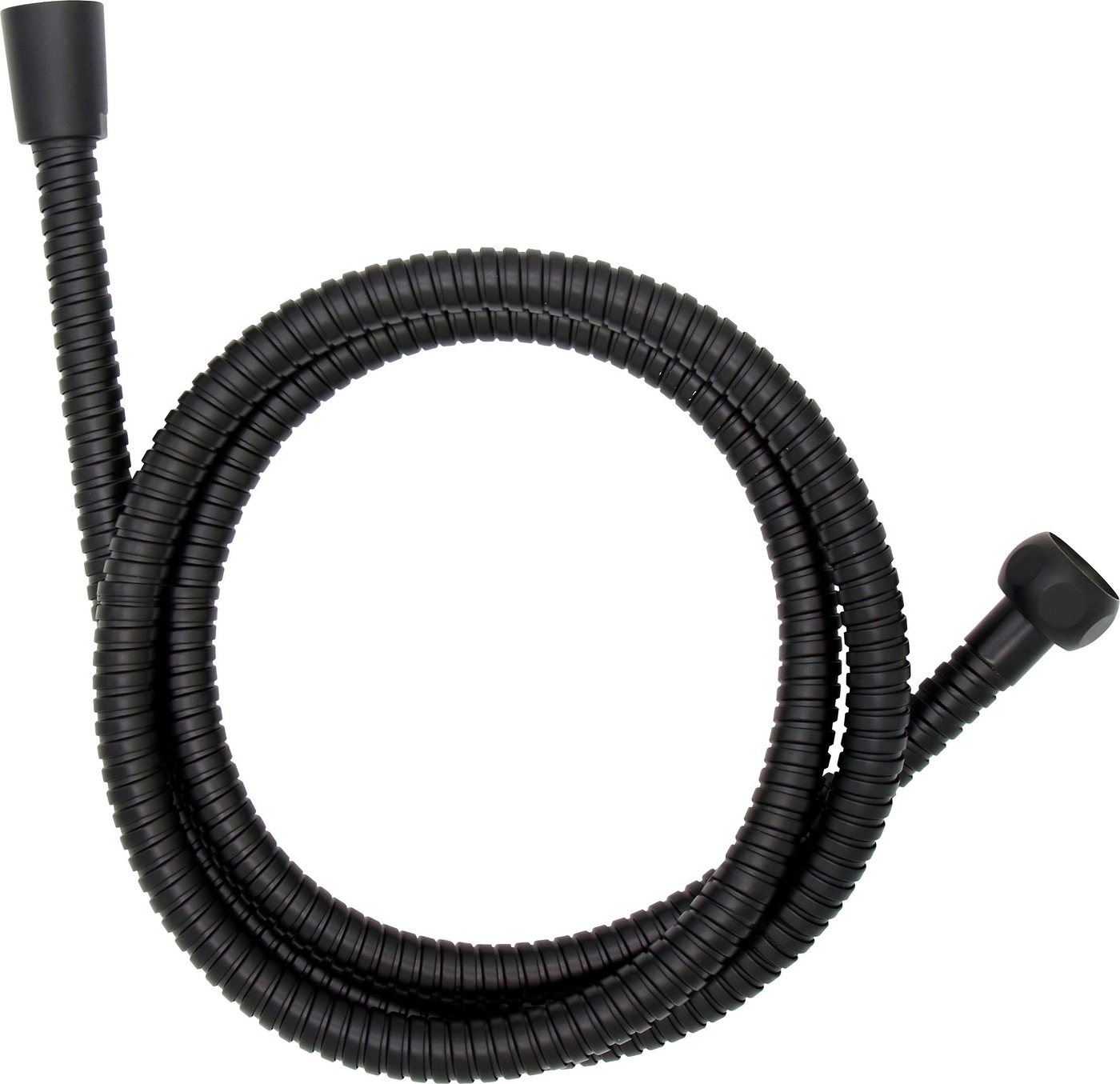 WENKO Brauseschlauch Schwarz, ummantelt mit rostfreiem Edelstahl, 150 cm – Bild 2 von 2