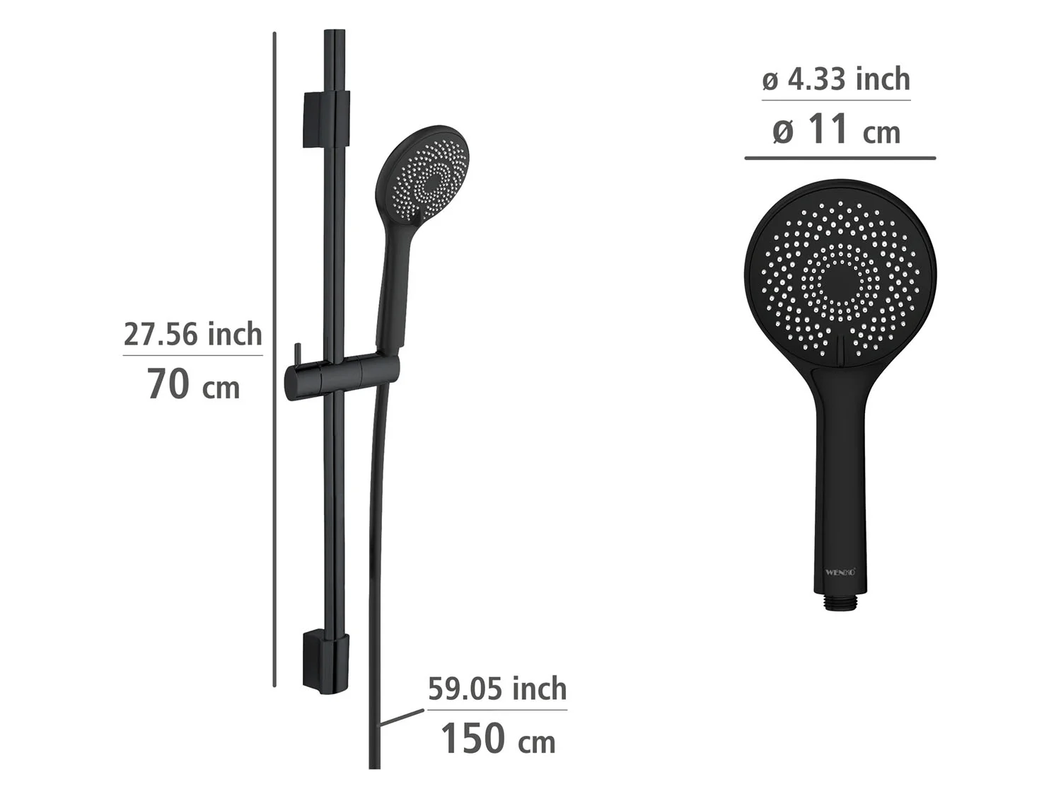 WENKO Brauseset Watersaving (Schwarz) – Bild 2 von 2
