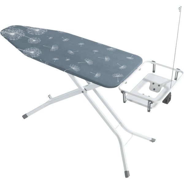 WENKO Bügelbrett Modell Professional, Bügelfläche 130x48 cm, höhenverstellbarer Bügeltisch mit Kabelführung und Steckdose