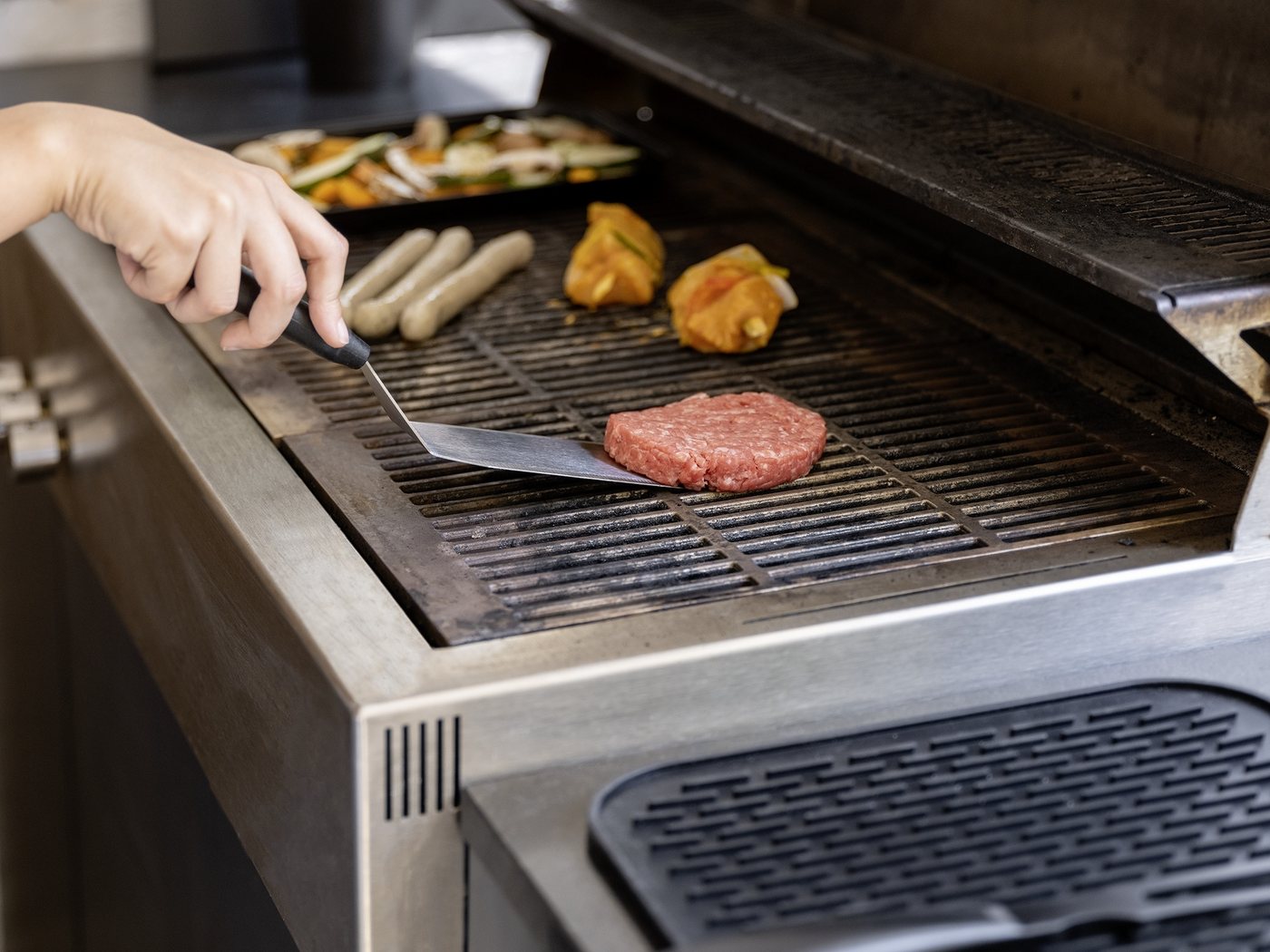 WENKO Burgerpresse Burger-Set (2 St), Aluminium, Edelstahl, Hamburgerpresse & Plancha Spachtel, Grillzubehör, rostfreier Edelstahl – Bild 3 von 5