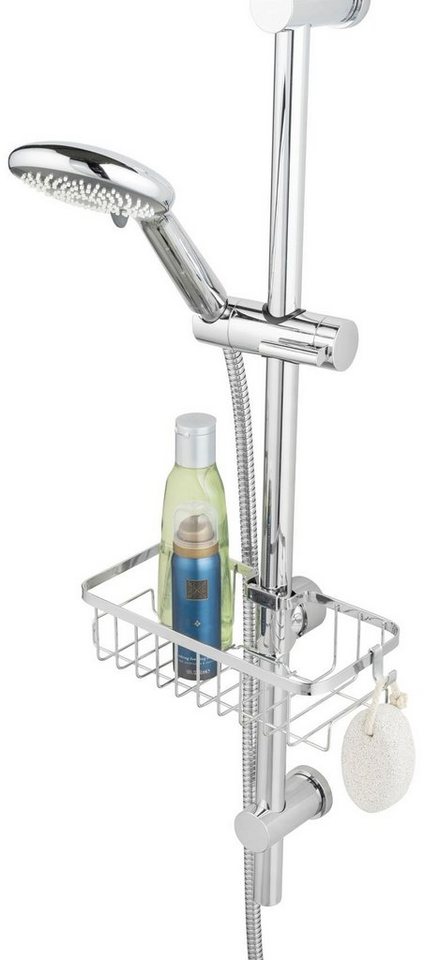 WENKO Duschablage Duschstangencaddy Floresta Eckig, Anbringung ohne Bohren und Schrauben – Bild 4 von 5