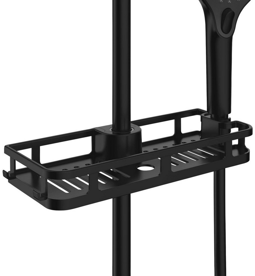 WENKO Duschablage Libertà Schwarz matt, Anbringung ohne Bohren und Schrauben – Bild 2 von 5