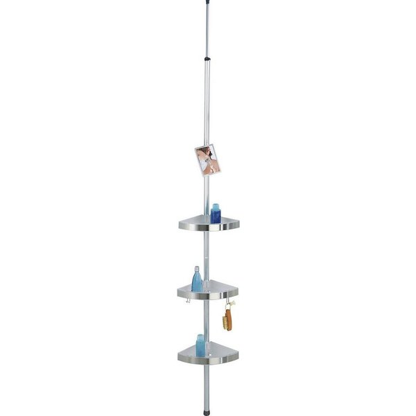 WENKO Duschablage Premium, 3 Ablagen, 1 Spiegel