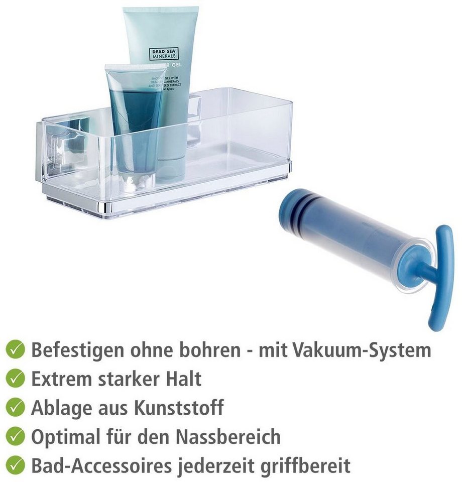 WENKO Duschablage Vacuum-Loc Quadro, 1 Ablage – Bild 5 von 5