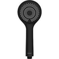 WENKO Duschkopf Watersaving (Schwarz matt, Ø 9,5 cm)