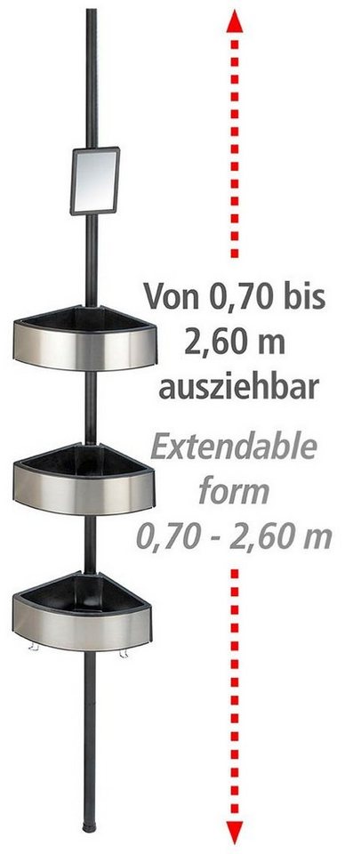 WENKO Duschregal Premium Big Black, 3 Etagen – Bild 3 von 5