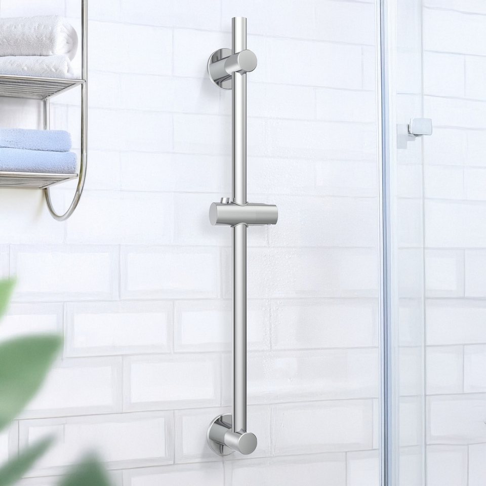 WENKO Duschstange, Brausestange aus Edelstahl, 70 cm, einfache Montage ohne Bohren – Bild 2 von 5