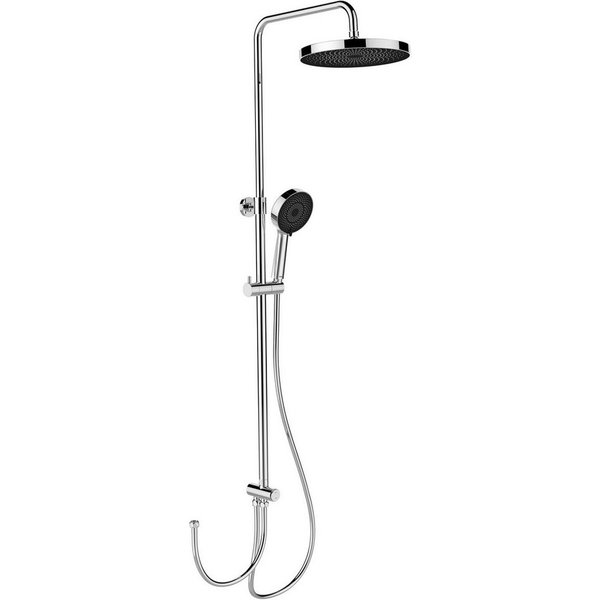 WENKO Duschsystem Softwater, Chrom, einfacher Anschluss an bestehende Armatur o. Wandanschlussbogen