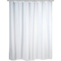 WENKO Duschvorhang Uni White Breite 180 cm, Höhe 200 cm, Polyester, waschbar