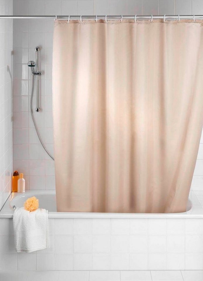 WENKO Duschvorhang Uni White Breite 180 cm, Höhe 200 cm, Polyester, waschbar – Bild 2 von 5