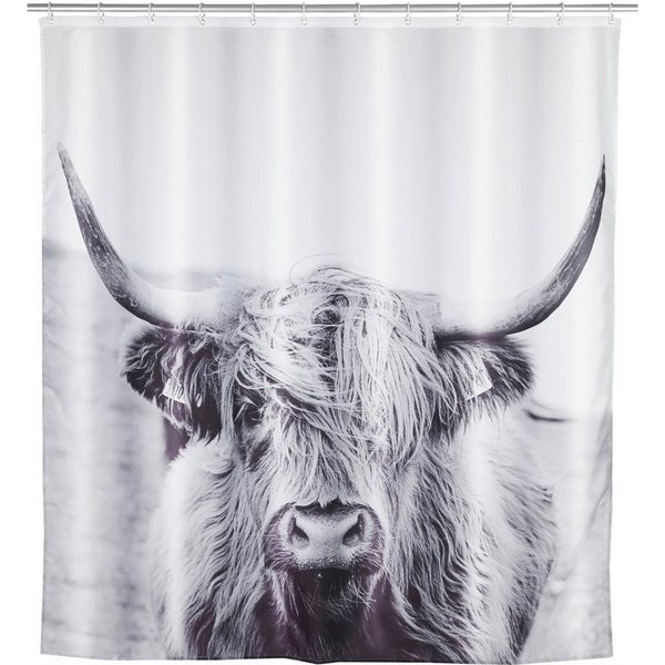 WENKO Duschvorhang Yak Breite 180 cm, Höhe 200 cm