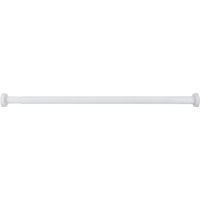 WENKO Duschvorhangstange Luz, Ø 280 mm, ausziehbar, ohne Bohren, geklemmt, Aluminium, Kunststoff, ohne bohren, 70 - 115 cm, aus rostfreiem Aluminium