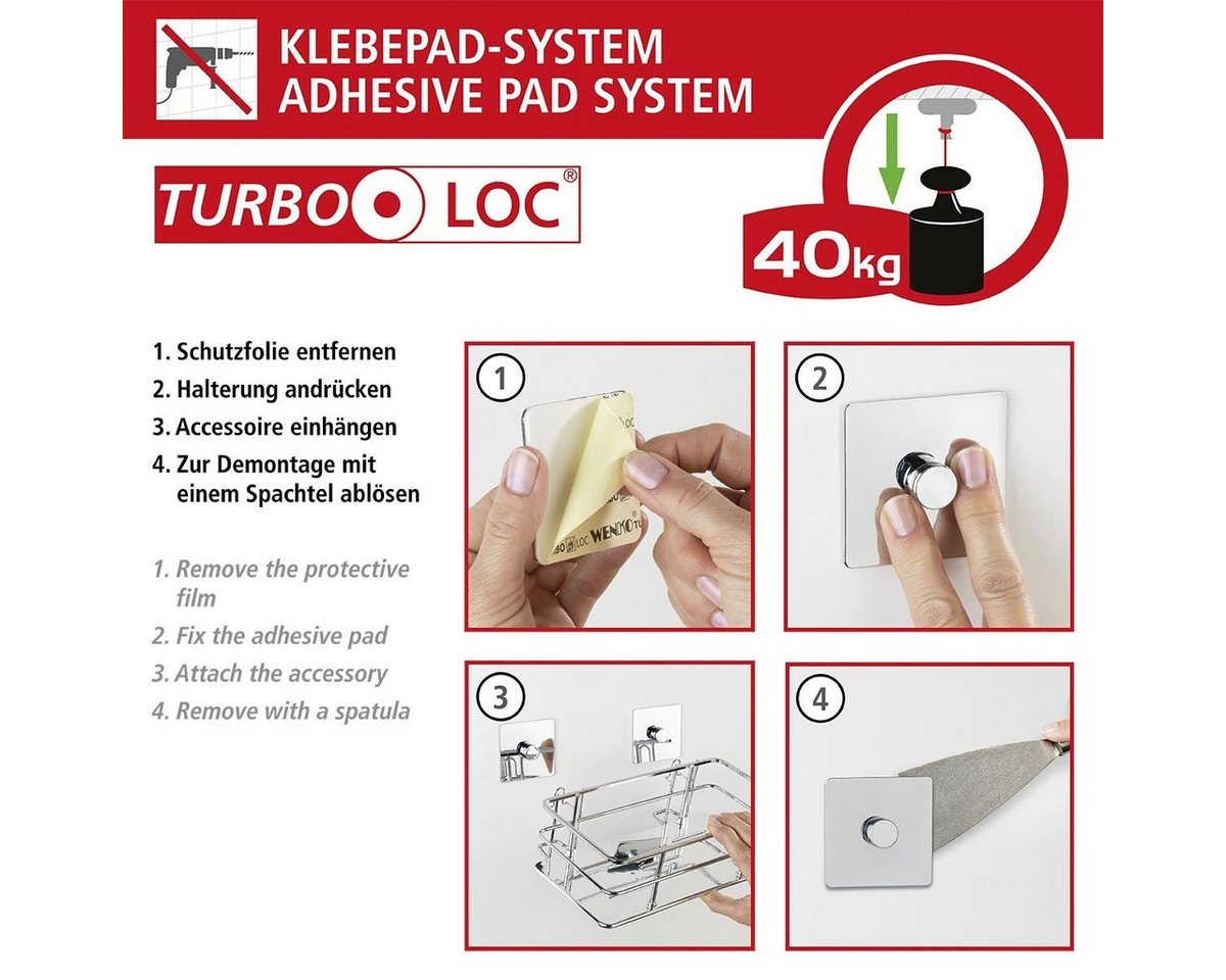 WENKO Eckregal Turbo-Loc Quadro, 1 Ablage – Bild 3 von 5