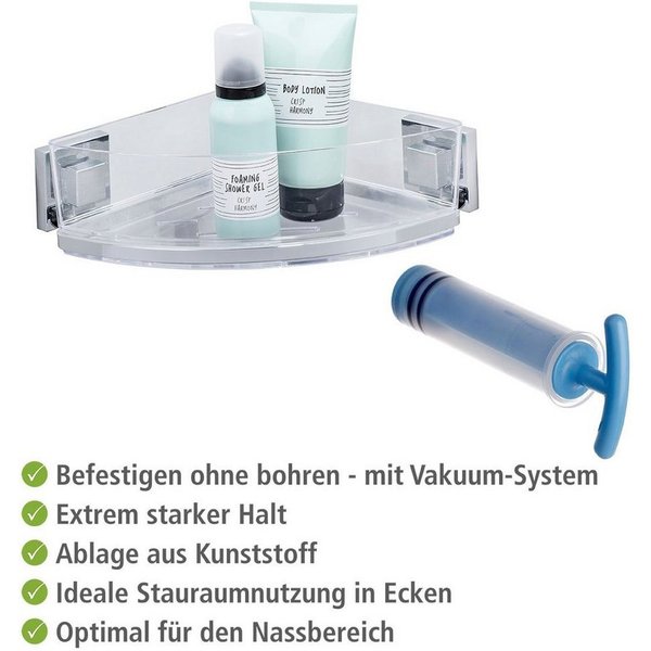 WENKO Eckregal Vacuum-Loc Quadro, 1 Etage