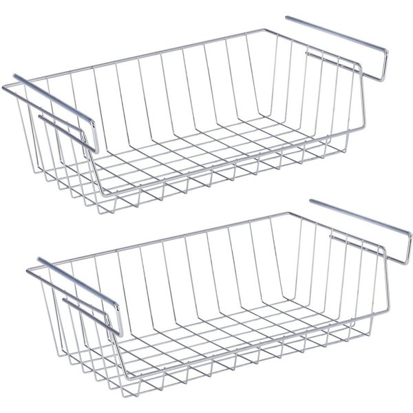WENKO Einhängekorb (Set, 2 St), Metall, zum Einhängen in Regal oder Schrank für zusätzlichen Stauraum