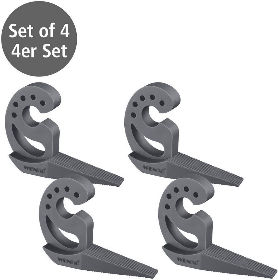 WENKO Fensterstopper Modell Multi-STOP® Anthrazit, (Set, 4-tlg), Klemmschutz, Türstopper aus Kunststoff – Bild 4 von 5