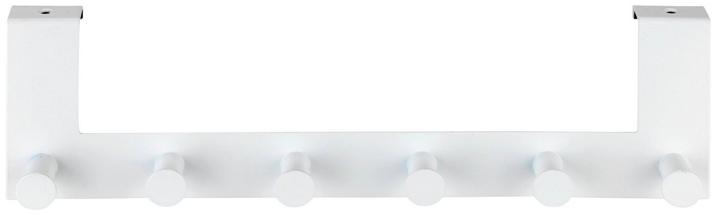WENKO Hakenleiste Celano, 6 Haken, für Türfalzstärken bis 2 cm, BxTxH: 39x7,5x11 cm – Bild 2 von 3