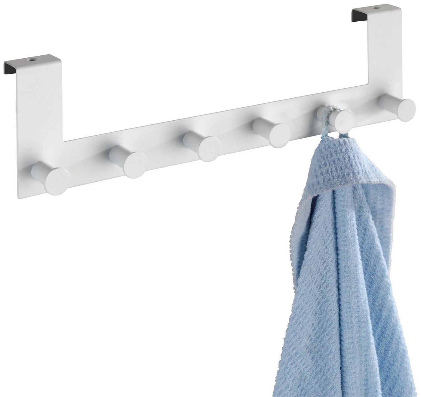 WENKO Hakenleiste Celano, 6 Haken, für Türfalzstärken bis 2 cm, BxTxH: 39x7,5x11 cm – Bild 3 von 3