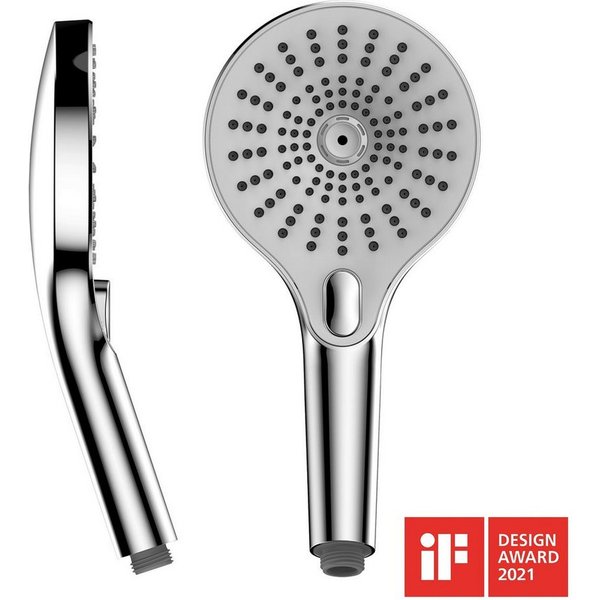 WENKO Handbrause Ultimate Shower, Chrom/Weiß, Ø 13 cm