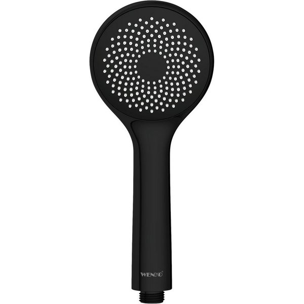 WENKO Handbrause Watersaving, Schwarz matt, Ø 9,5 cm