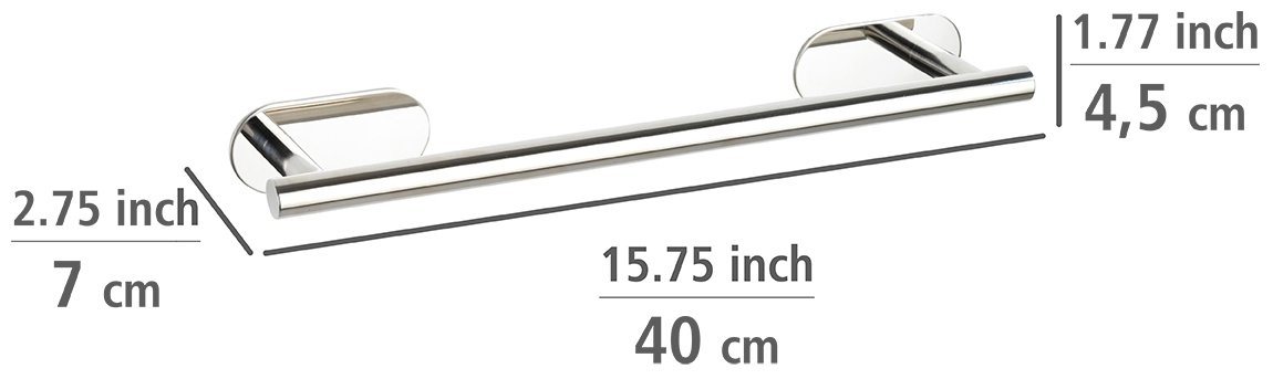 WENKO Handtuchhalter Orea Shine, BxTxH: 40x7x4,5 cm, befestigen ohne bohren – Bild 3 von 3