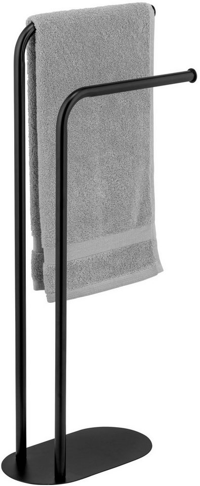WENKO Handtuchständer Levante, freistehender Handtuchhalter und Kleiderständer, 2 Arme, platzsparend – Bild 3 von 5