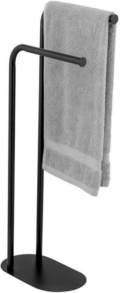WENKO Handtuchständer Levante, freistehender Handtuchhalter und Kleiderständer, 2 Arme, platzsparend – Bild 5 von 5