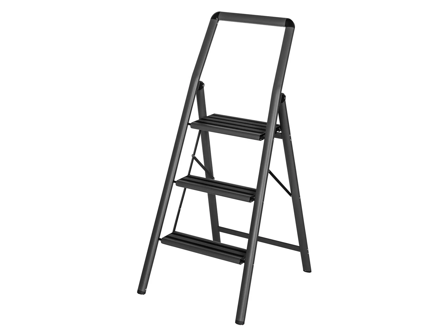 WENKO Haushaltsleiter Compact (3-stufig, Dunkelgrau) – Bild 4 von 4