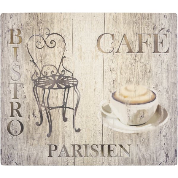 WENKO Herd-Abdeckplatte Modell Bistro, Kunststoff, Schutzmatte, Abdeckmatte für Kochfelder, Induktionsschutzmatte