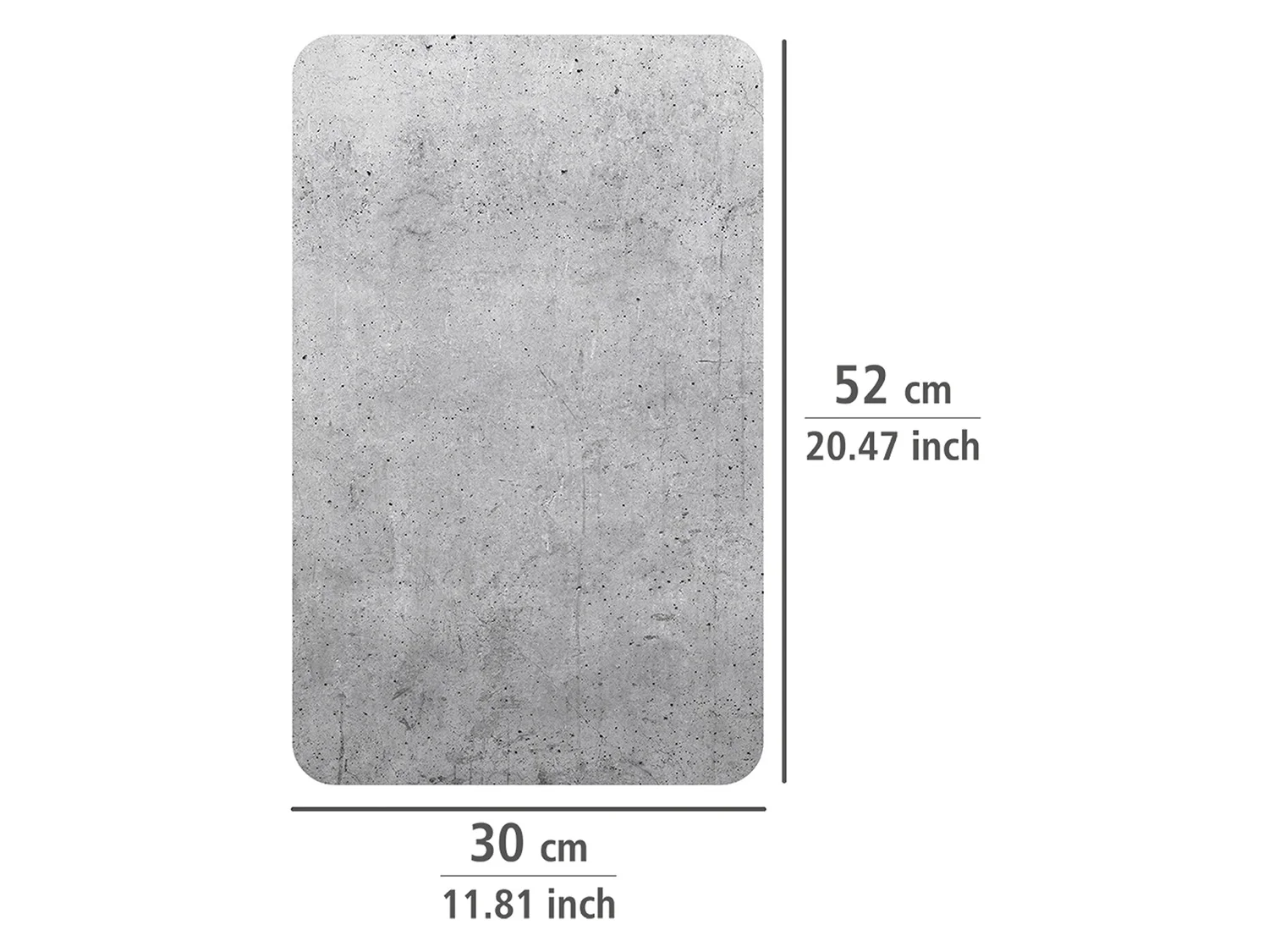 WENKO Herd-Abdeckplatte Universal Modell Beton, Glas, (Set, 2 tlg), Herdabdeckung für alle Herdarten, kratzfest, mit rutschfesten Füßen – Bild 4 von 4