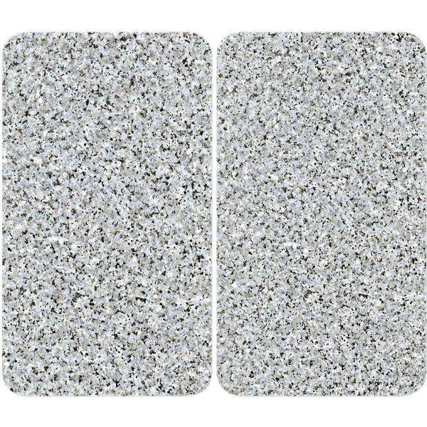 WENKO Herd-Abdeckplatte Universal Modell Granit, Glas, Kunststoff, (Set, 2 tlg), Herdabdeckung für alle Herdarten, kratzfest, mit rutschfesten Füßen