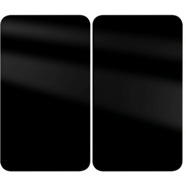 WENKO Herd-Abdeckplatte Universal Modell Schwarz, Glas, Kunststoff, (Set, 2 tlg), Herdabdeckung für alle Herdarten, kratzfest, mit rutschfesten Füßen