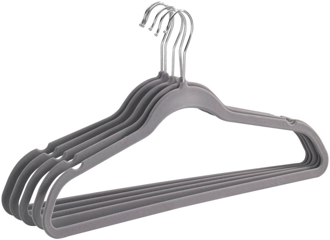 WENKO Kleiderbügel, (Set, 15-tlg), Kunststoff, beflockt, 45 cm – Bild 2 von 3