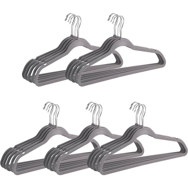 WENKO Kleiderbügel, (Set, 25-tlg), Kunststoff, beflockt, 45 cm