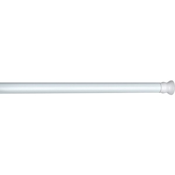 WENKO Klemmstange Extra stark, ausziehbar, Aluminium, Weiß, Breite 110 - 185 cm