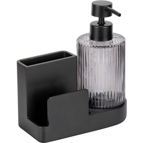 WENKO Küchenorganizer-Set Modell Pina, (Set, 2-tlg), robustes Design, heraunehmbarer Glasspender