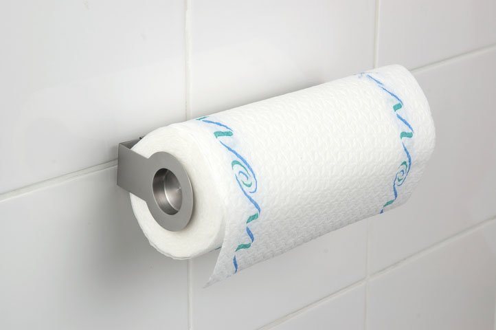 WENKO Küchenrollenhalter Modell Cerri, Papierrollenhalter für die Küche zur Wandmontage, rostfreier Edelstahl – Bild 5 von 5