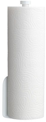 WENKO Küchenrollenhalter Modell Nio, selbstklebend, Befestigen ohne Bohren, rostfreies Aluminium – Bild 4 von 5