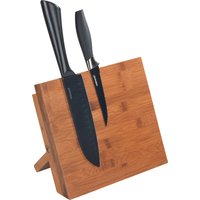 WENKO Magnet-Messerblock Modell Mesina, magnetischer Messerhalter für die Küche, Bambus, Landhaus-Stil
