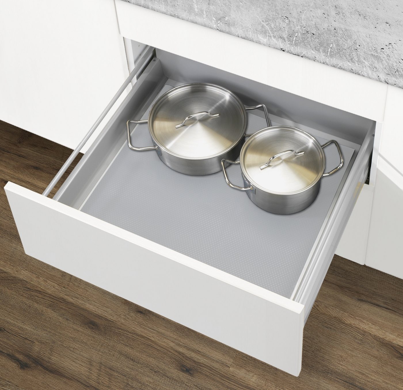 WENKO Schubladenmatte Modell grau (Set, 3 St) – Bild 5 von 5