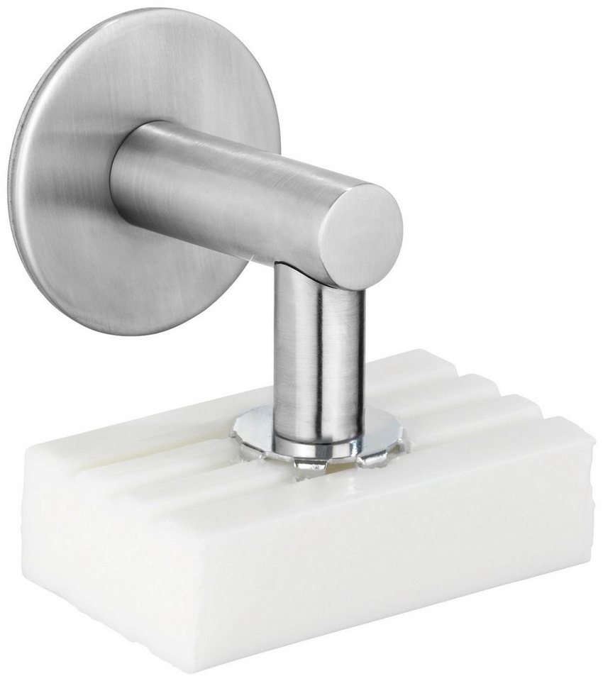 WENKO Seifenhalter, Breite: 4,5 cm, Edelstahl Magnetseifenhalter glänzend, zum kleben – Bild 2 von 2