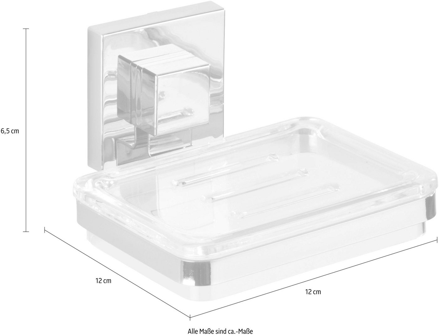 WENKO Seifenhalter Quadro, 1-St., Vacuum-Loc® – Bild 5 von 5