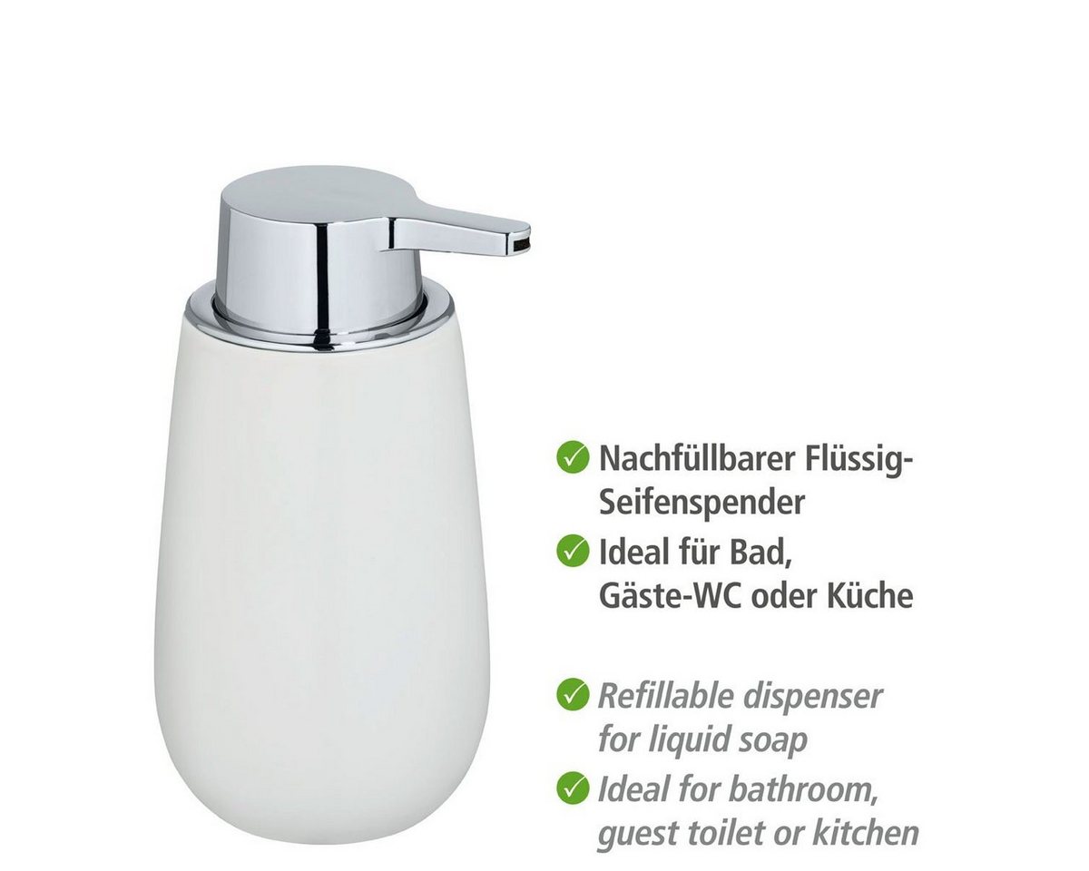 WENKO Seifenspender Badi, Keramik, 320 ml – Bild 4 von 5