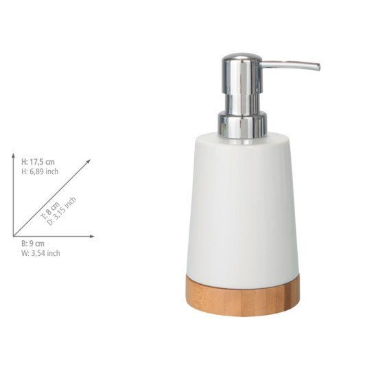 WENKO Seifenspender Bamboo, (1-tlg), Keramik, 330 ml – Bild 3 von 3