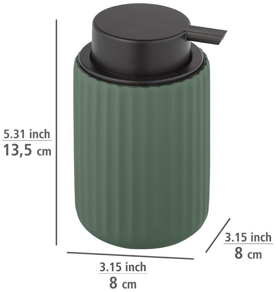 WENKO Seifenspender Belluno, aus Keramik, Füllmenge: 400 ml – Bild 2 von 2
