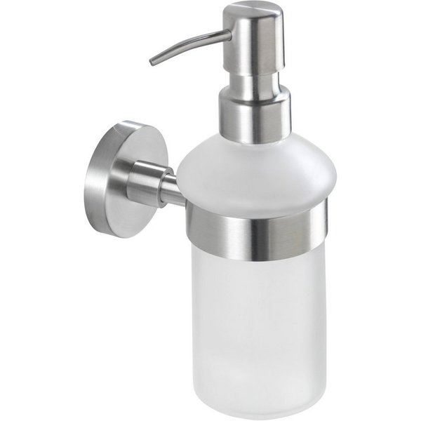 WENKO Seifenspender Bosio, Edelstahl rostfrei, ca. 200 ml Füllmenge