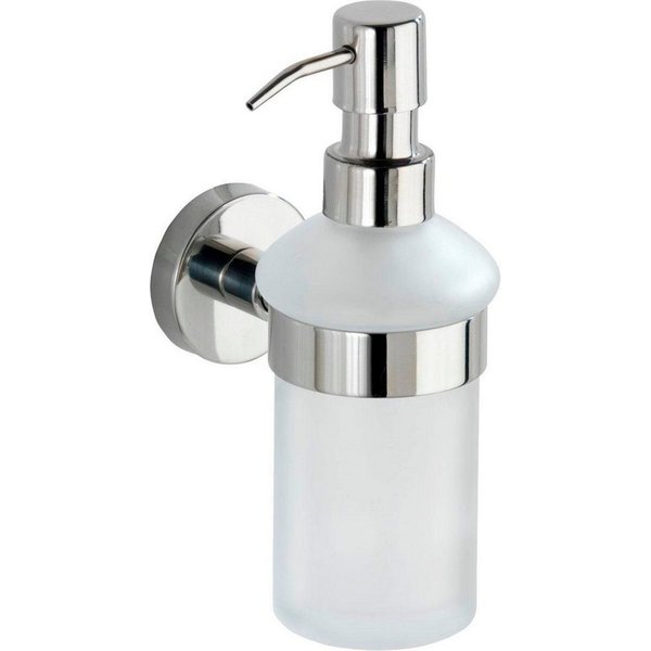 WENKO Seifenspender Bosio Shine, Edelstahl rostfrei, ca. 200 ml Füllmenge