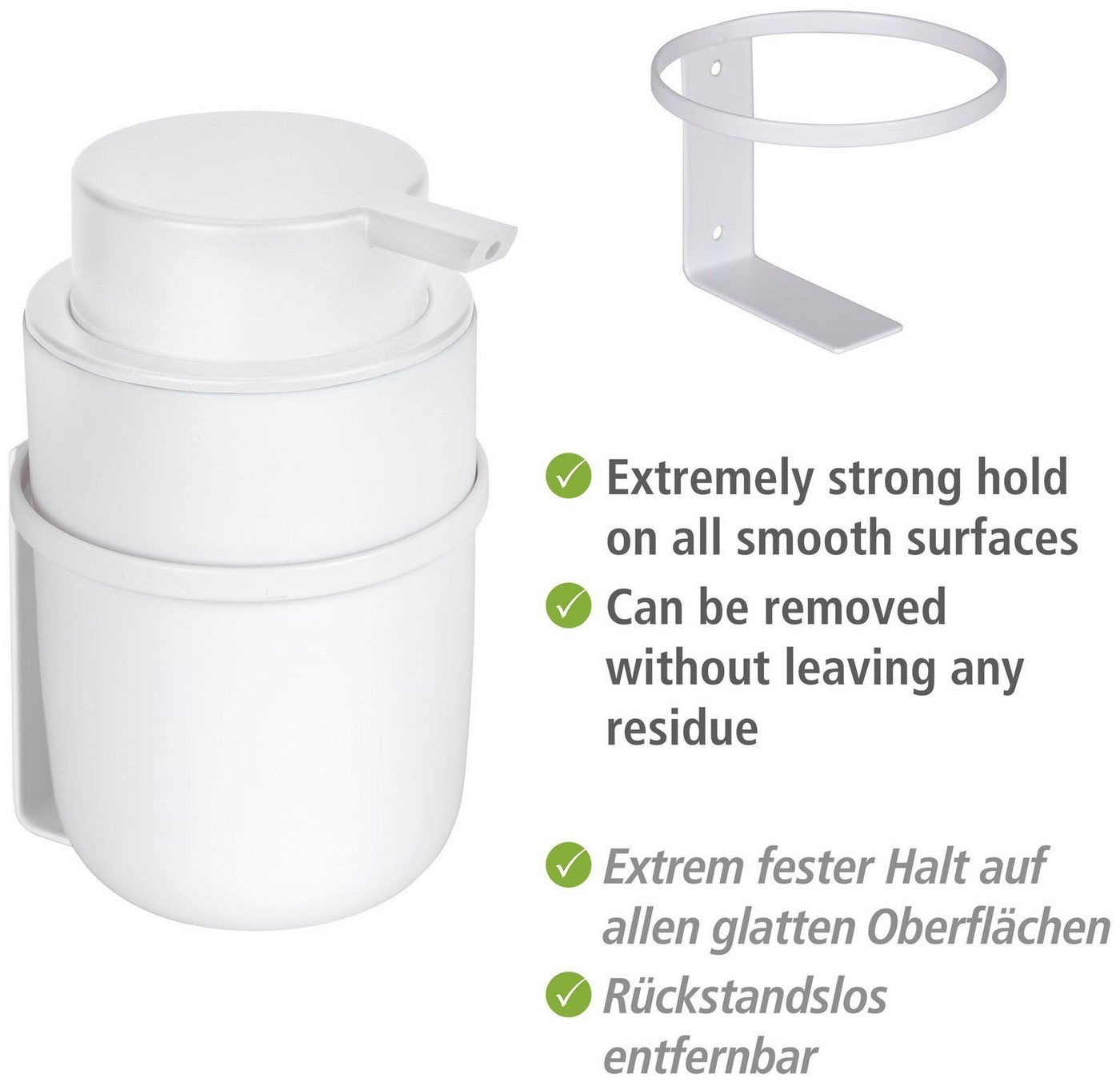 WENKO Seifenspender Carpino, Weiß, 250 ml Füllmenge – Bild 5 von 5