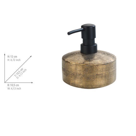 WENKO Seifenspender Rivara, (1-tlg), Gold, handbemalt, 400 ml – Bild 5 von 5